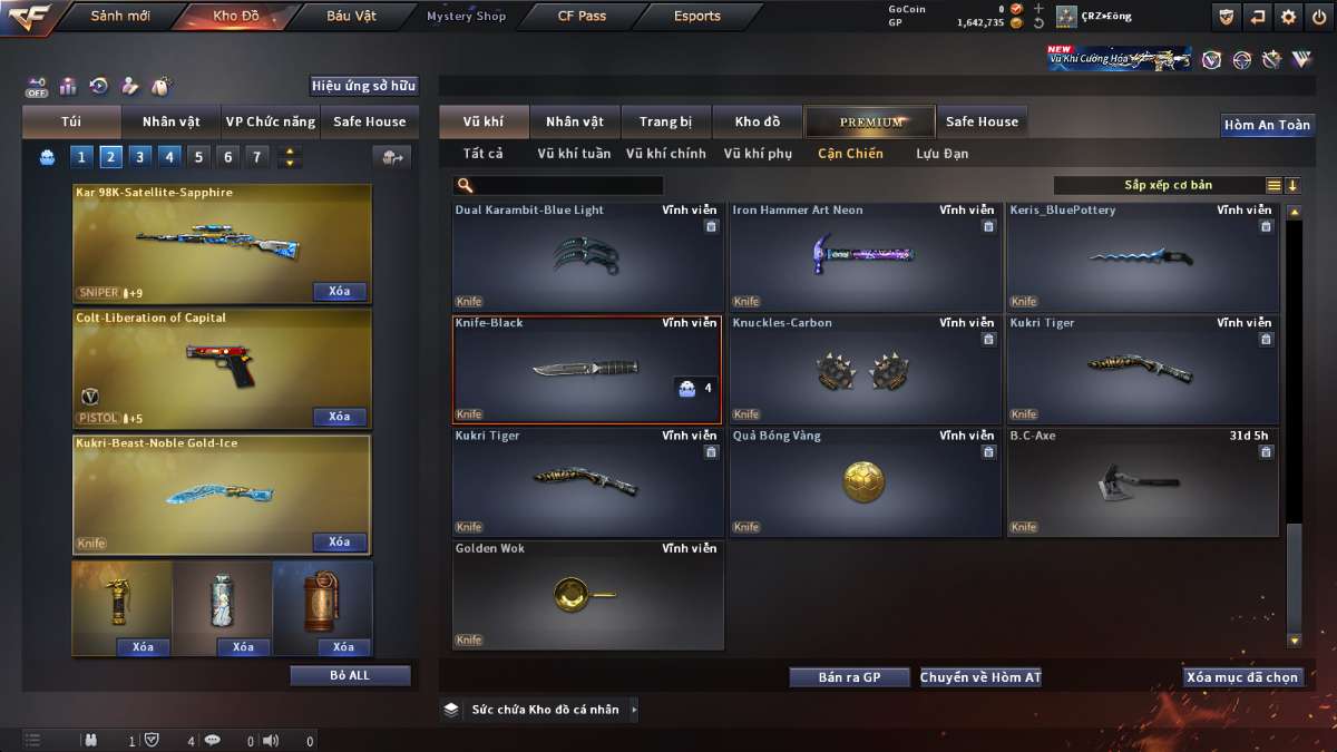 shop acc cf uy tin gia re